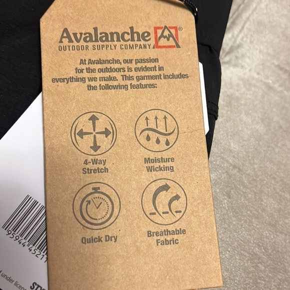 Avalanche black ripstop slim fitting pants, four-way stretch, new, small - Picture 2 of 14